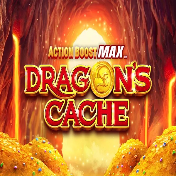 Action Boost Max Dragon's Cache logo by SpinPlay Games at Betalice Casino