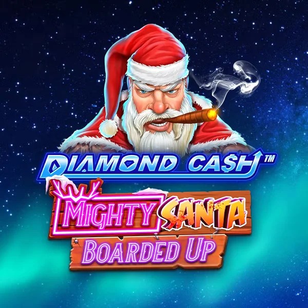 Diamond Cash Mighty Santa Boarded Up slot visual from Greentube available on casinobetalice.com