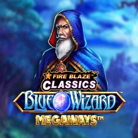 Fire Blaze Blue Wizard Megaways logo by Rarestone Gaming Betalice Casino